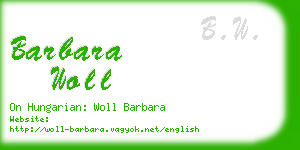 barbara woll business card